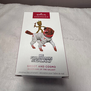 Hallmark 2025 Groot & Cosmo Ornament Guardians of the Galaxy NIB